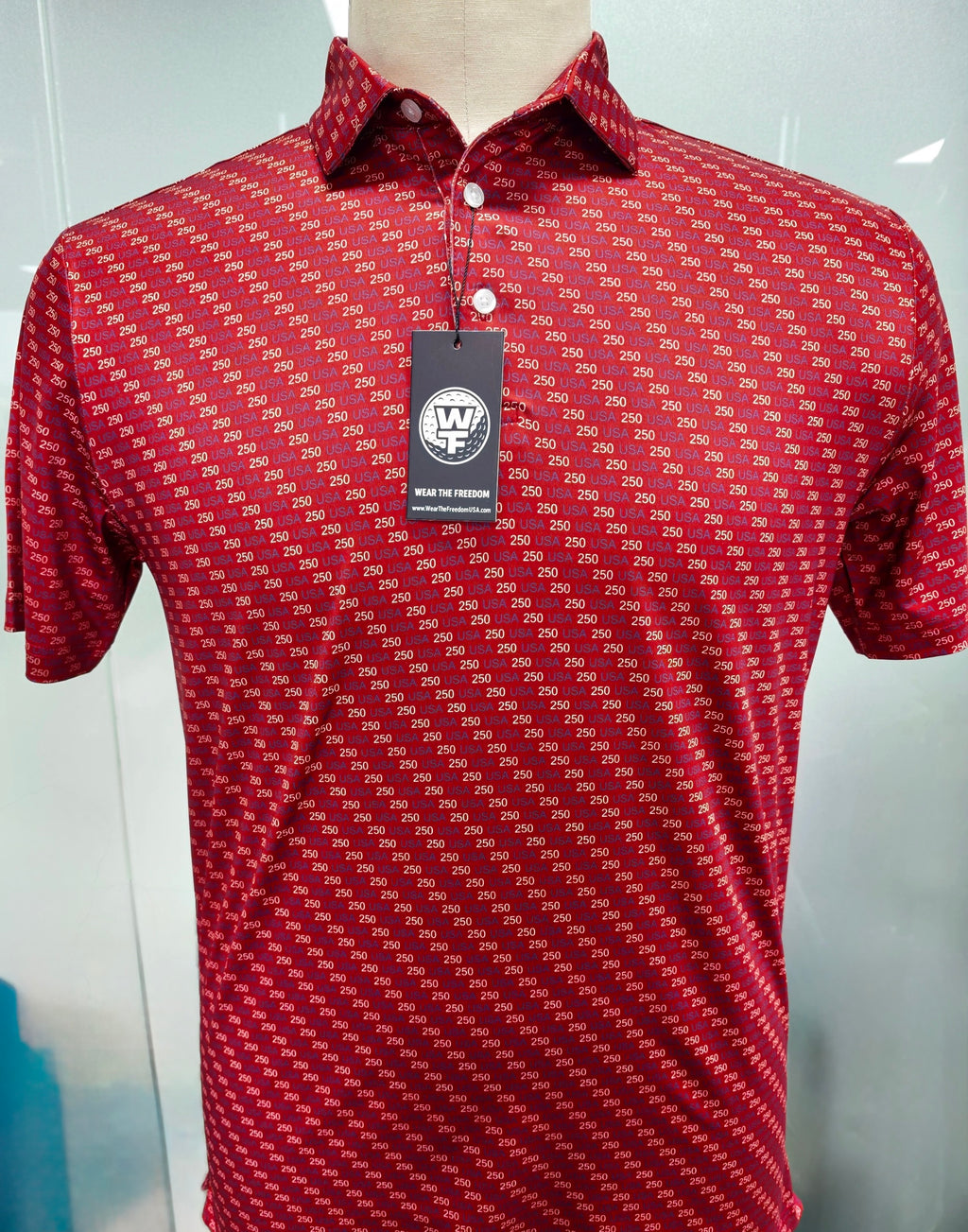 New Arrival Red USA250 Polo