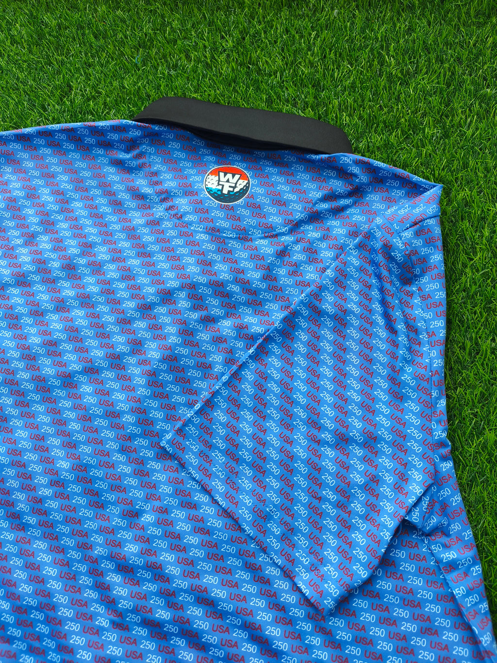 Mens USA250 Blue Polo