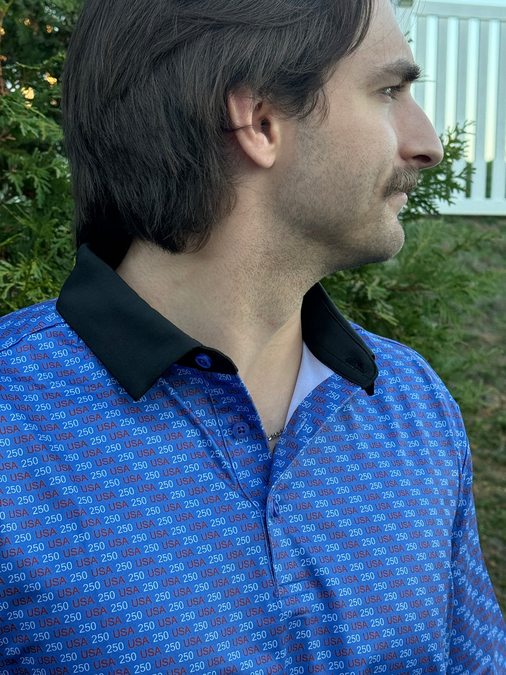 Blue USA250 Men’s Polo