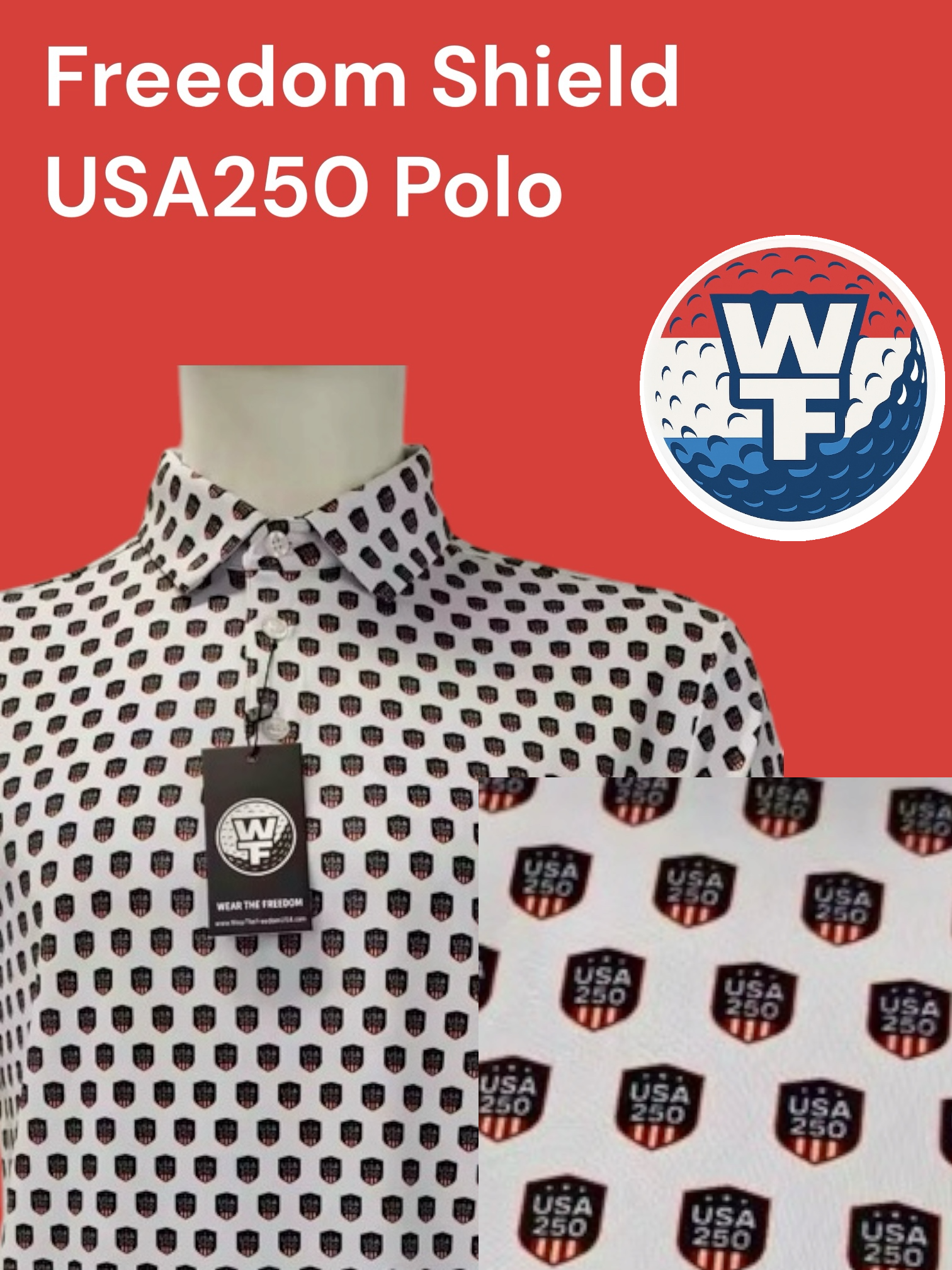 Freedom Shield 250 Polo – USA250 Edition