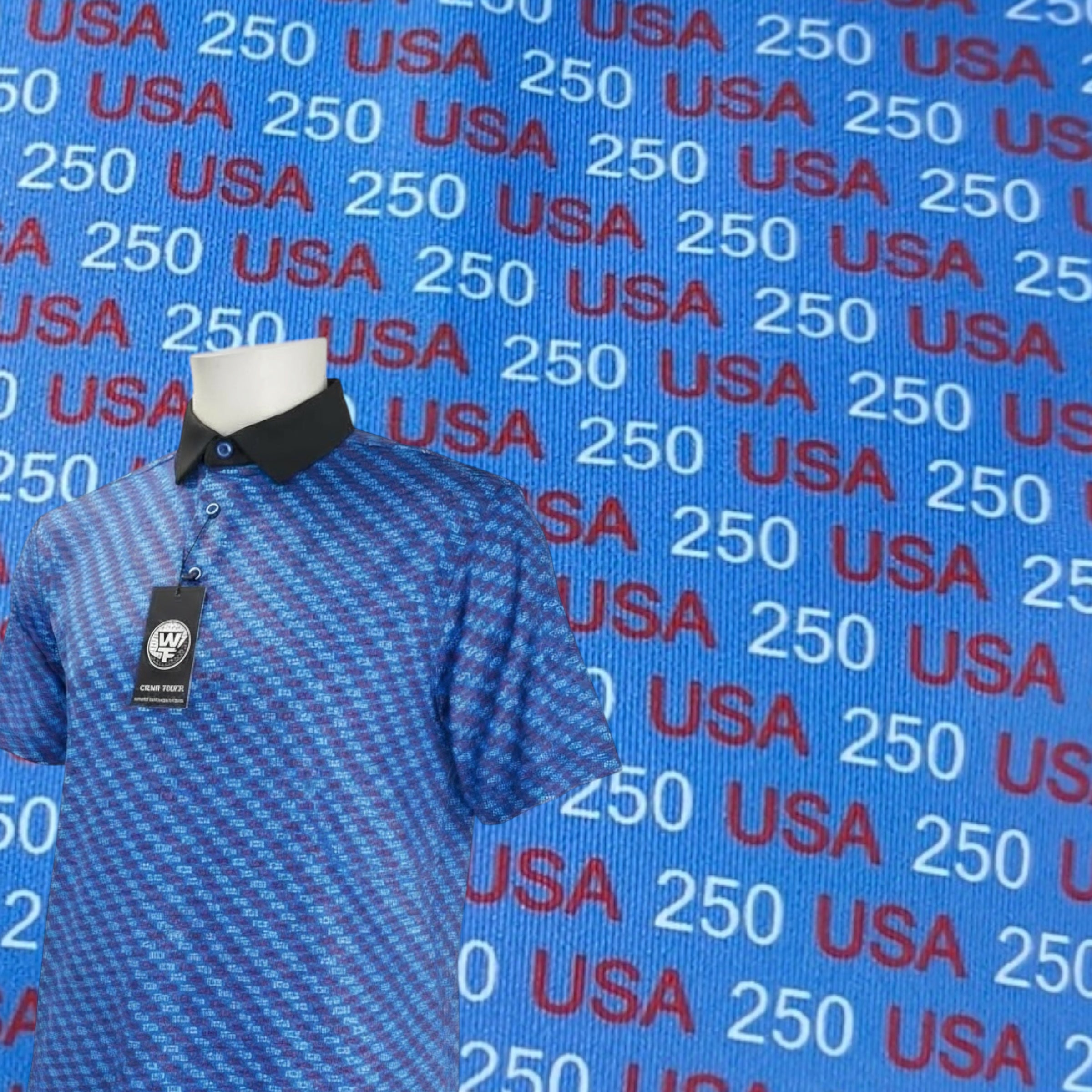Blue USA250 Men’s Polo