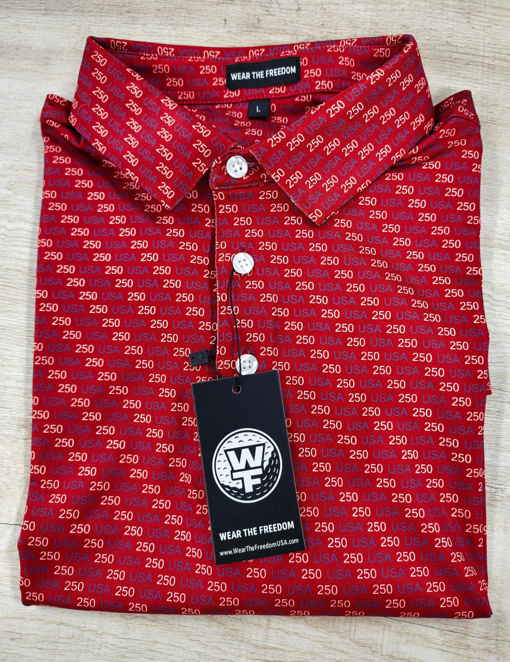 New Arrival Red USA250 Polo