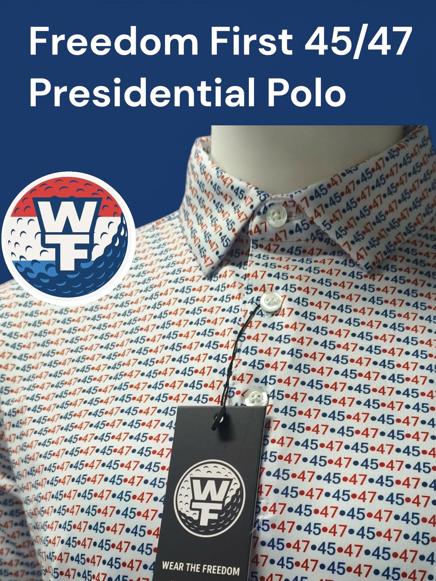 Presidential Freedom First 45/47 Mens Polo