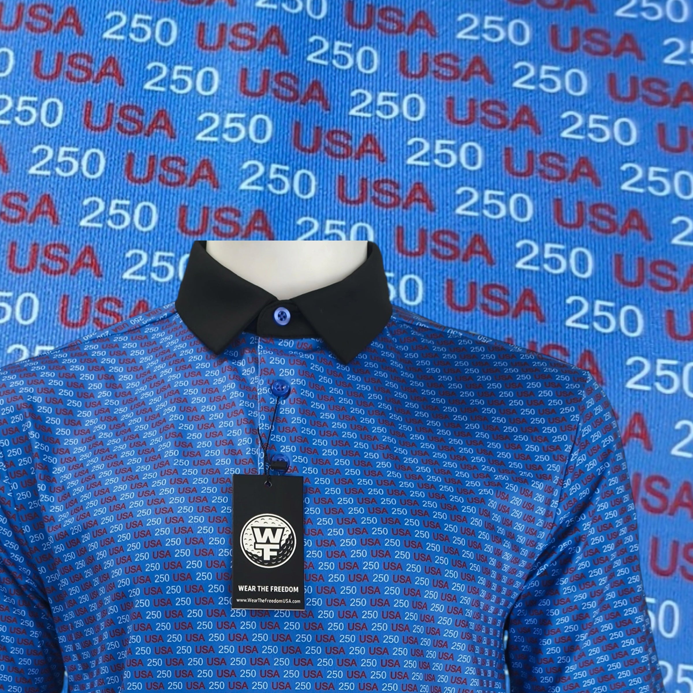 Blue USA250 Men’s Polo
