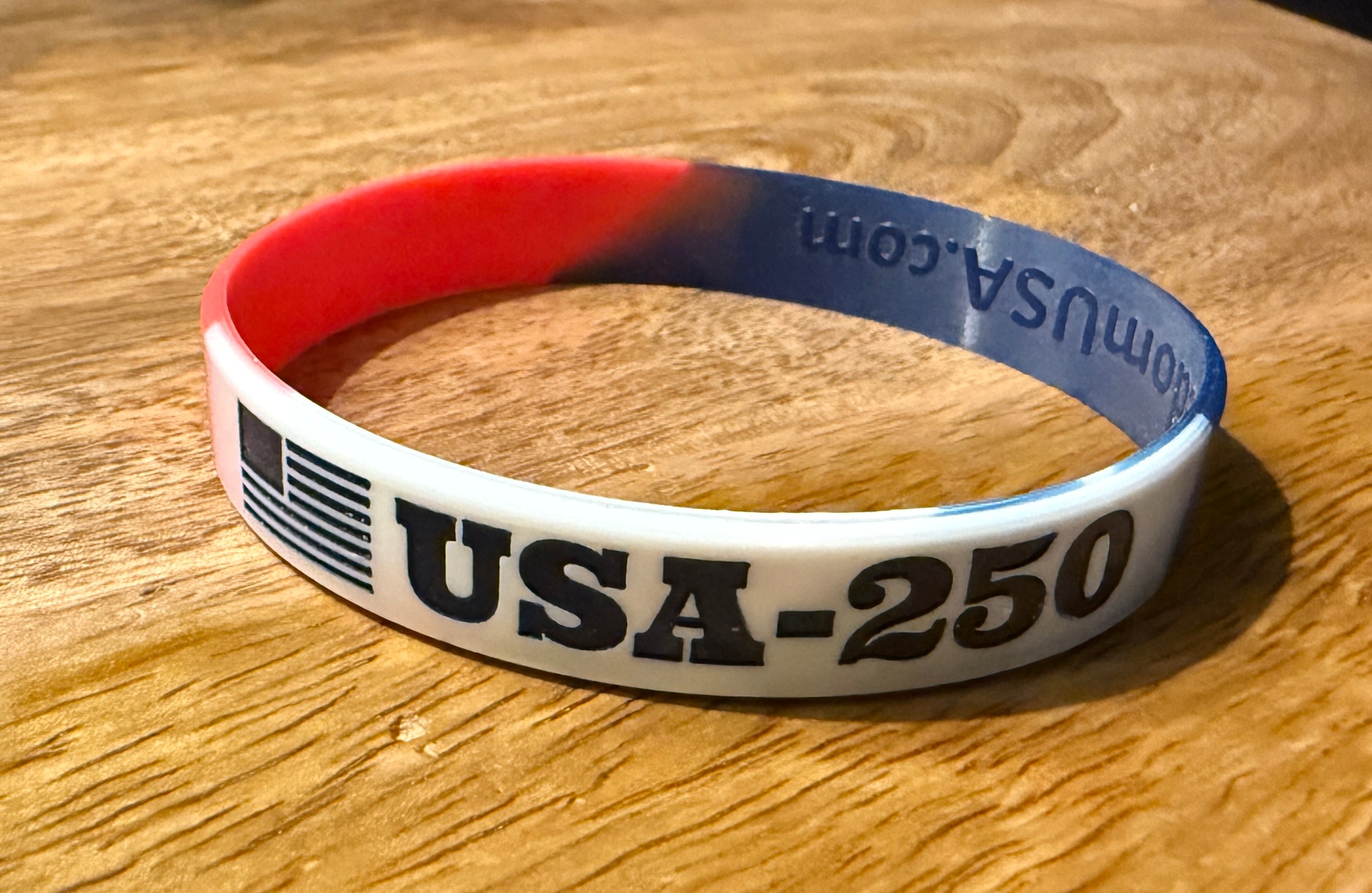 USA 250 Silicone Wristband ADULT size