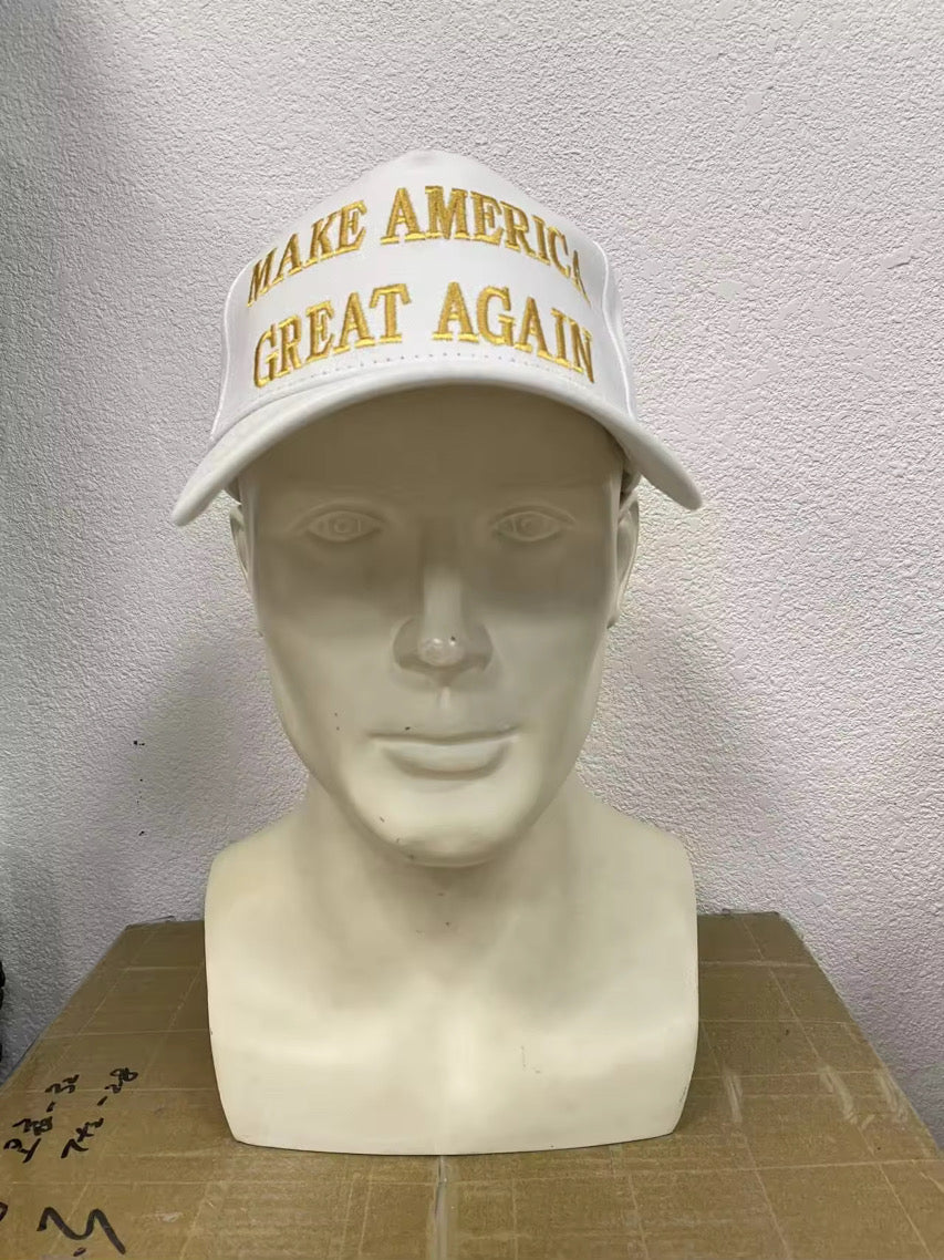 White/Gold Make America Great Again Hat