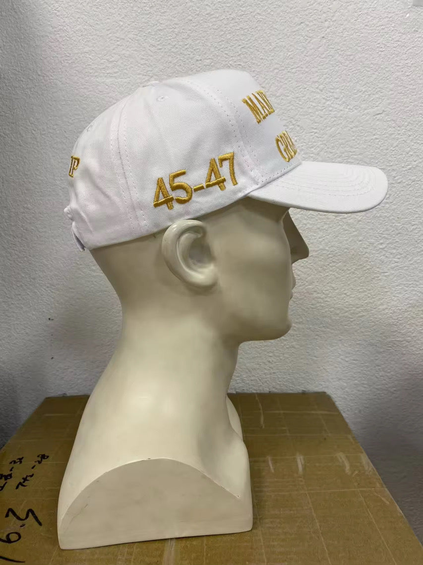 White/Gold Make America Great Again Hat
