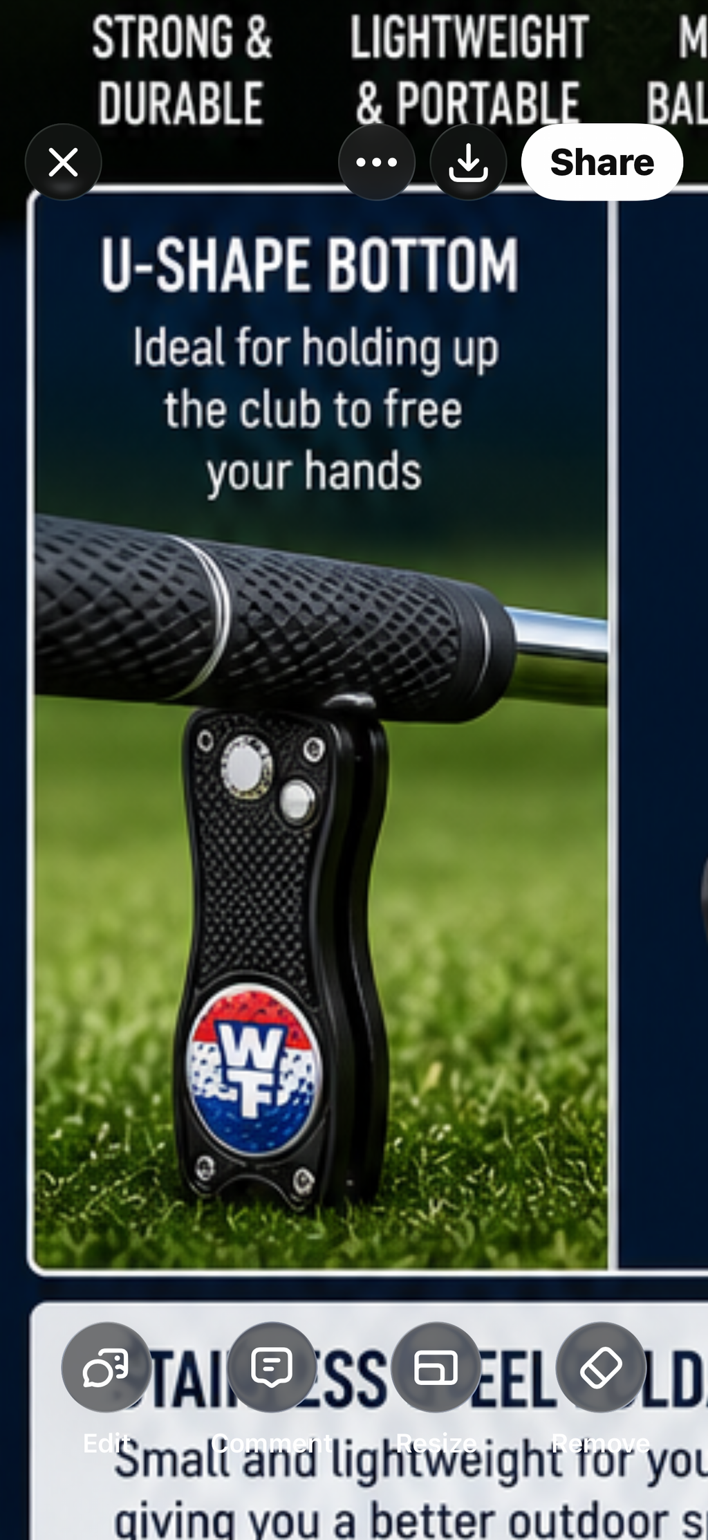 WTF Golf Divot Tool with Magnetic Ball Marker | Wear The Freedom®