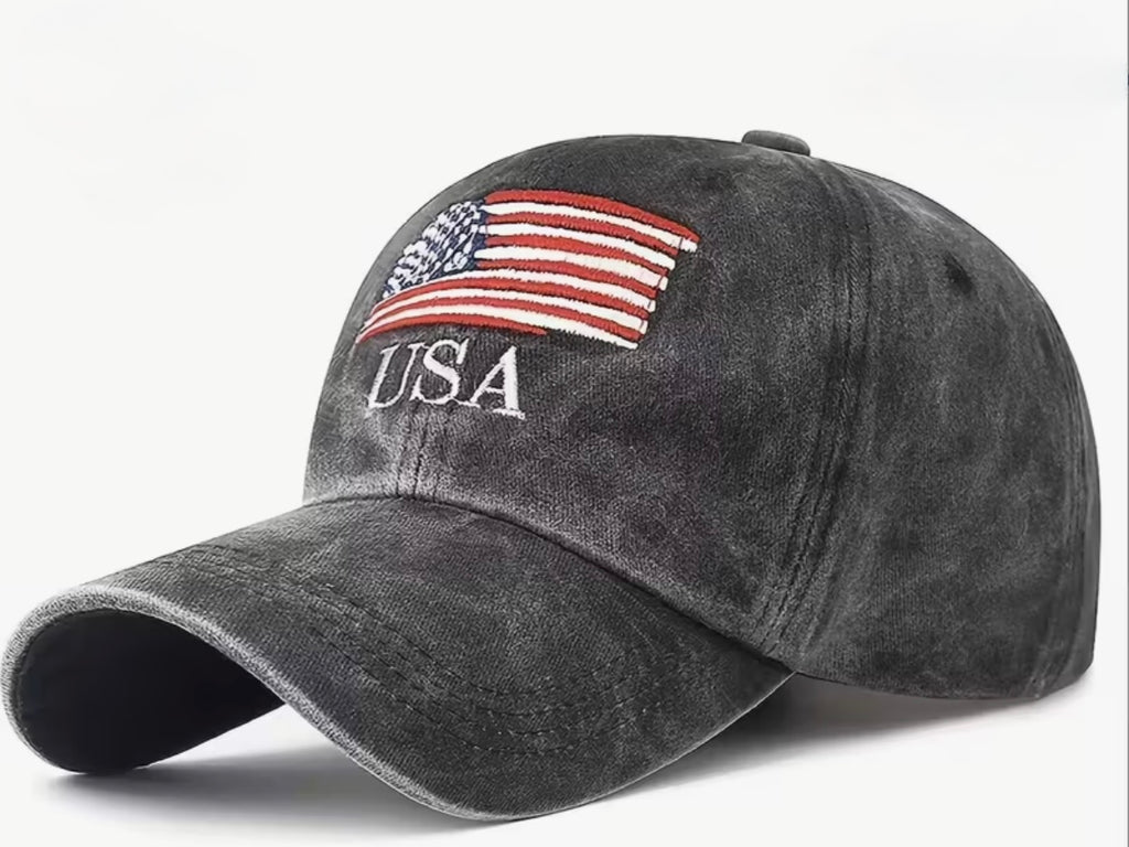Stonewash USA Hat (Black)