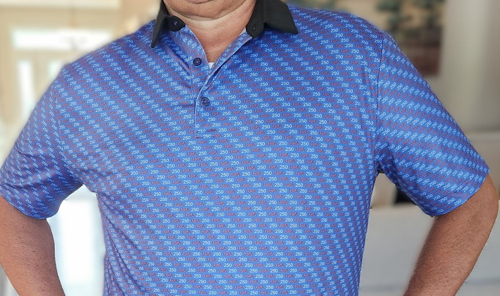 Blue USA250 Men’s Polo